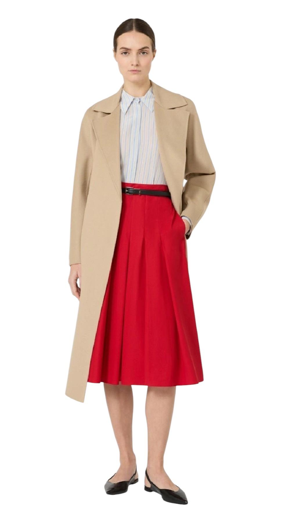 STUDIO Gonna Studio donna 2616101021600 003 Volume a pieghe in cotone Rosso<BR/> 2616101021600 003 