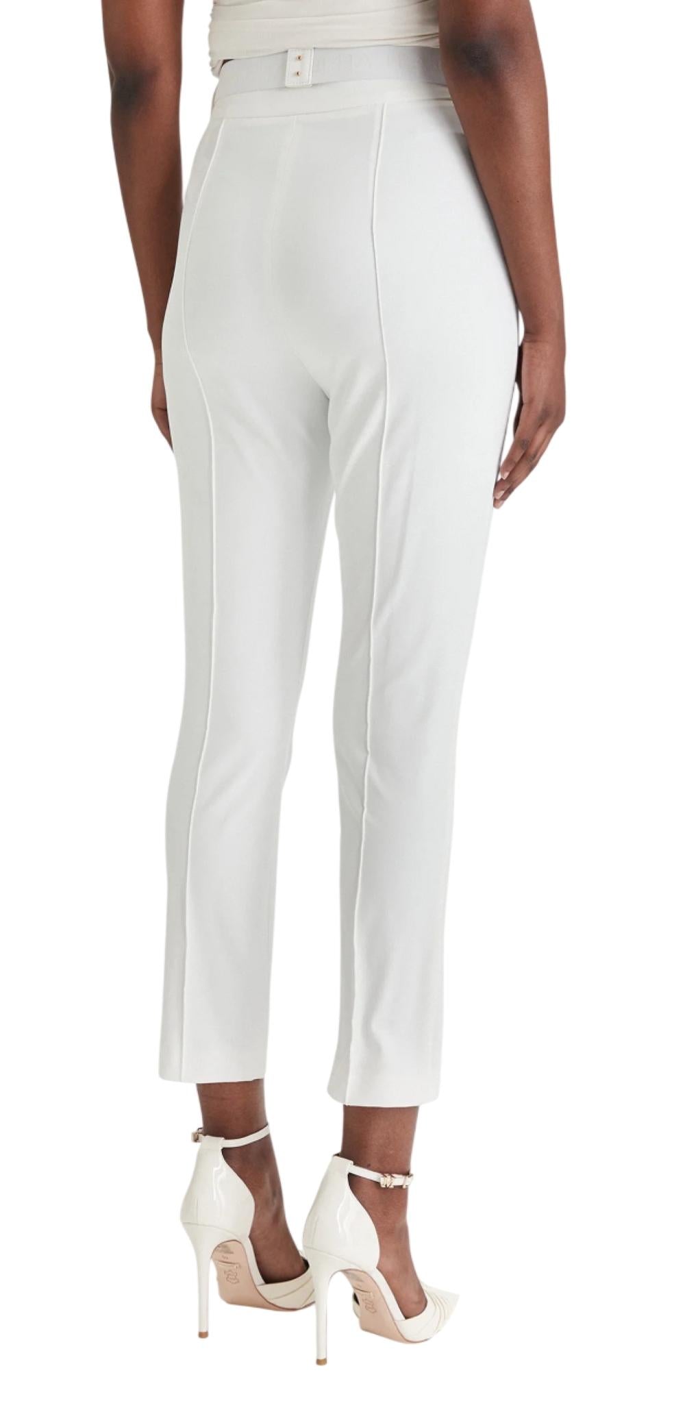 ELISABETTA FRANCHI Pantalone Elisabetta Franchi donna PA13261E2360 Iconic Collection Bianco<BR/> PA13261E2 360 