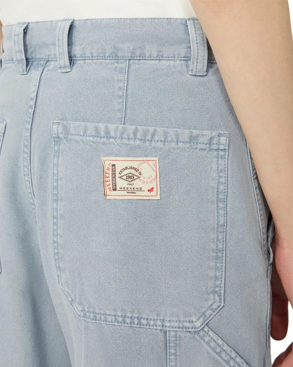 WEEKEND Pantalone WEEKEND donna SKIPPER 2615131131600 Azzurro canvas cotone gamba larga vita regolare tasche passanti 2615131131600 002 