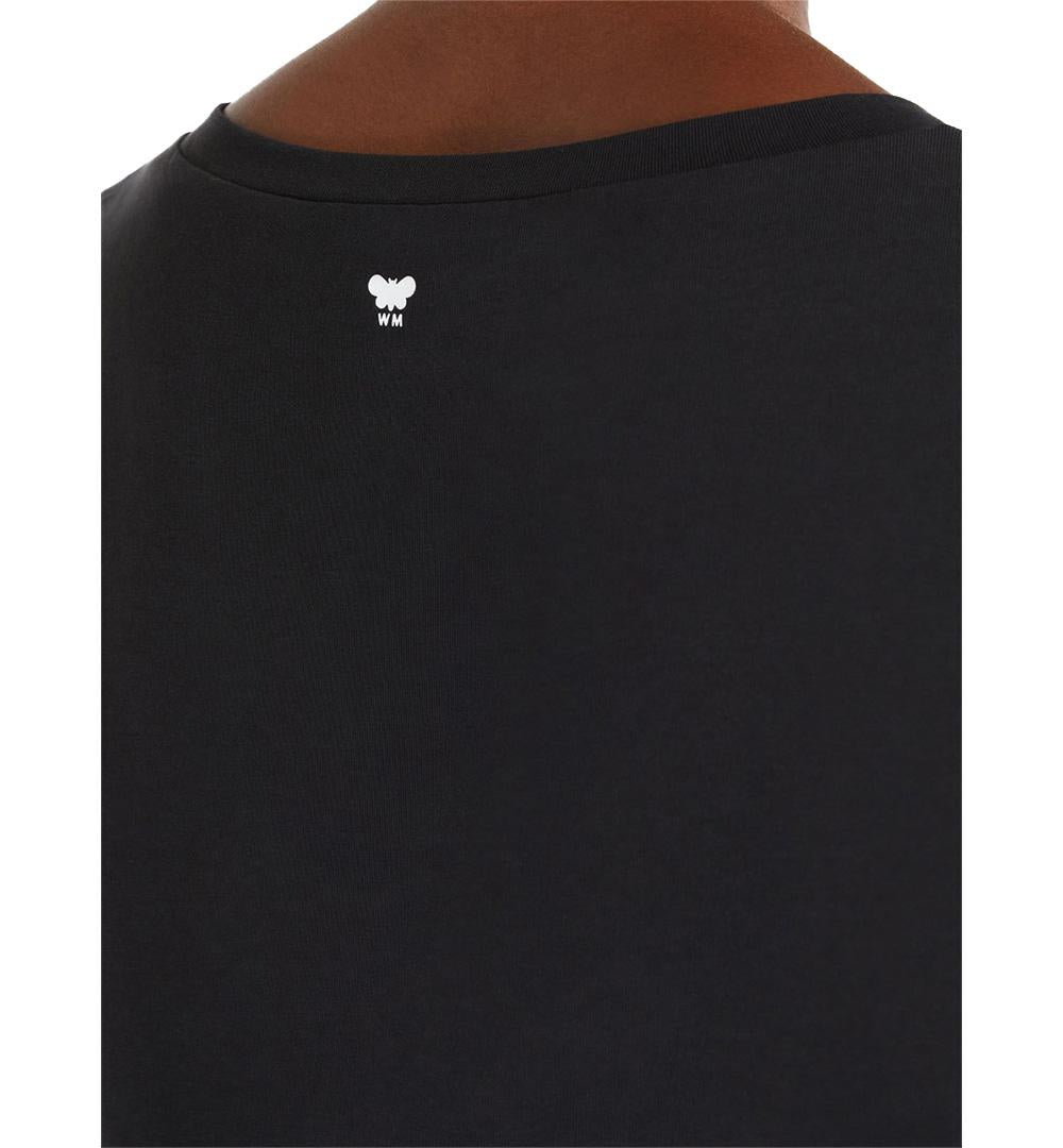 WEEKEND T-shirt Weekend donna Multib 2515371011600 Nera manica corta cotone elastan girocollo logo 2515371011600 003 