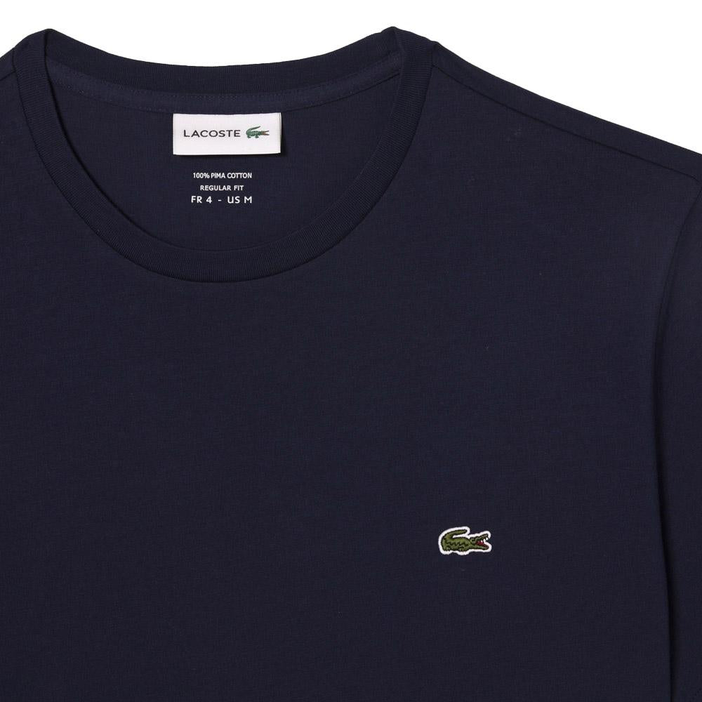 LACOSTE T-shirt Lacoste uomo TH6709166 blu pima girocollo TH6709 166 