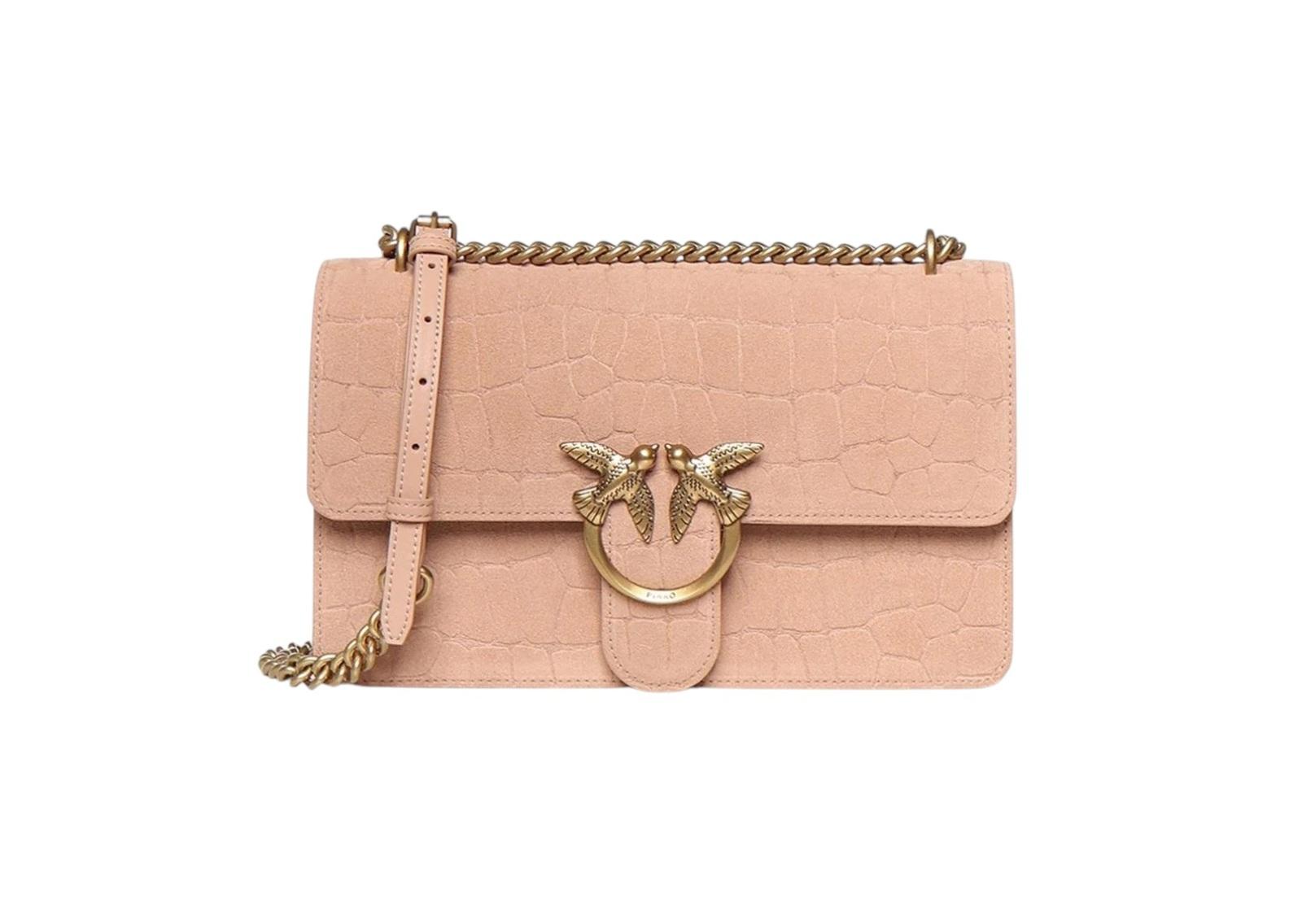 PINKO Borsa Pinko donna 100941A2YW Q36Q Love One Classic Media Coccodrillo Rosa<BR/> 100941A2YW Q36Q 