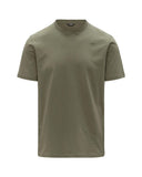 T-shirt K-WAY uomo K81489W ODOM JERSEY MICRO LETTERING SLIM Verde jersey otone girocollo costine