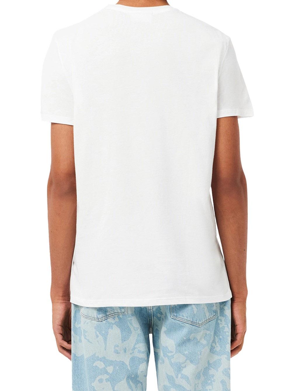 LACOSTE T-shirt Lacoste uomo TH6709001 bianca pima girocollo TH6709 001 