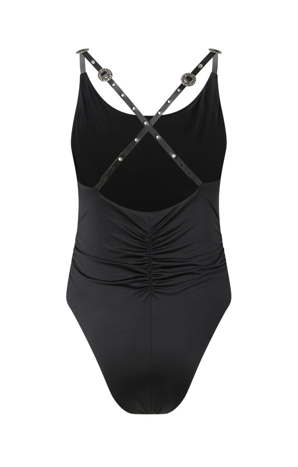 PINKO Body Pinko donna 106955A3C1 Z99 Aosta con spalline incrociate Nero<BR/> 106955A3C1 Z99 