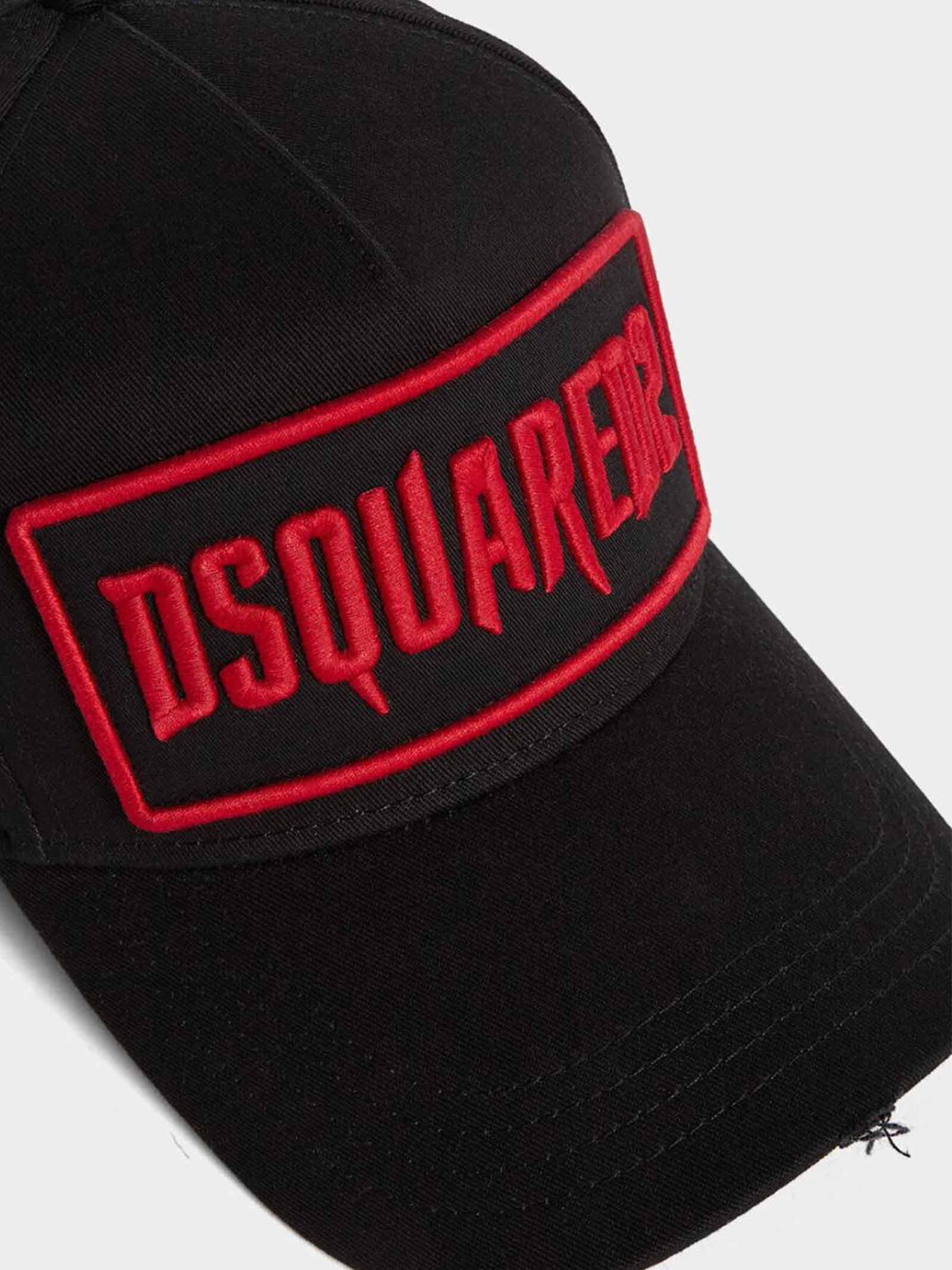 DSQUARED2 Cappello Dsquared2 uomo BCM081705C000012124 nero logo horror BCM081705C000012 124 