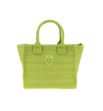 Borsa Pinko donna 106832A369Y VV0 Beach Shopper Mini Rafia Verde mela