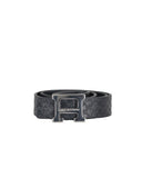 Daniele Alessandrini Men's Belt V012 Black high-quality leather logo pattern