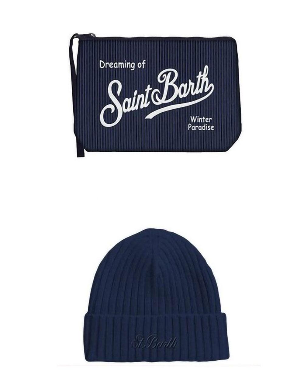 MC2 SAINT BARTH Christmas Box Mc2 Saint Barth uomo blu cappello pochette<BR/> BOX0021TEX000100164I 61 