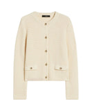 Cardigan Weekend donna 2615341041600 001 Vodka crop in cotone Ecru