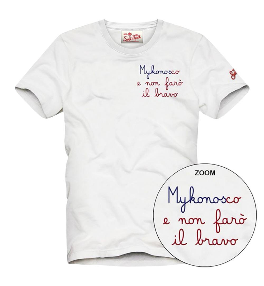 MC2 SAINT BARTH T-shirt MC2 Saint Barth uomo PORTOFINO05279H Bianca cotone stampa mezza manica PORTOFINO05279H 01N 