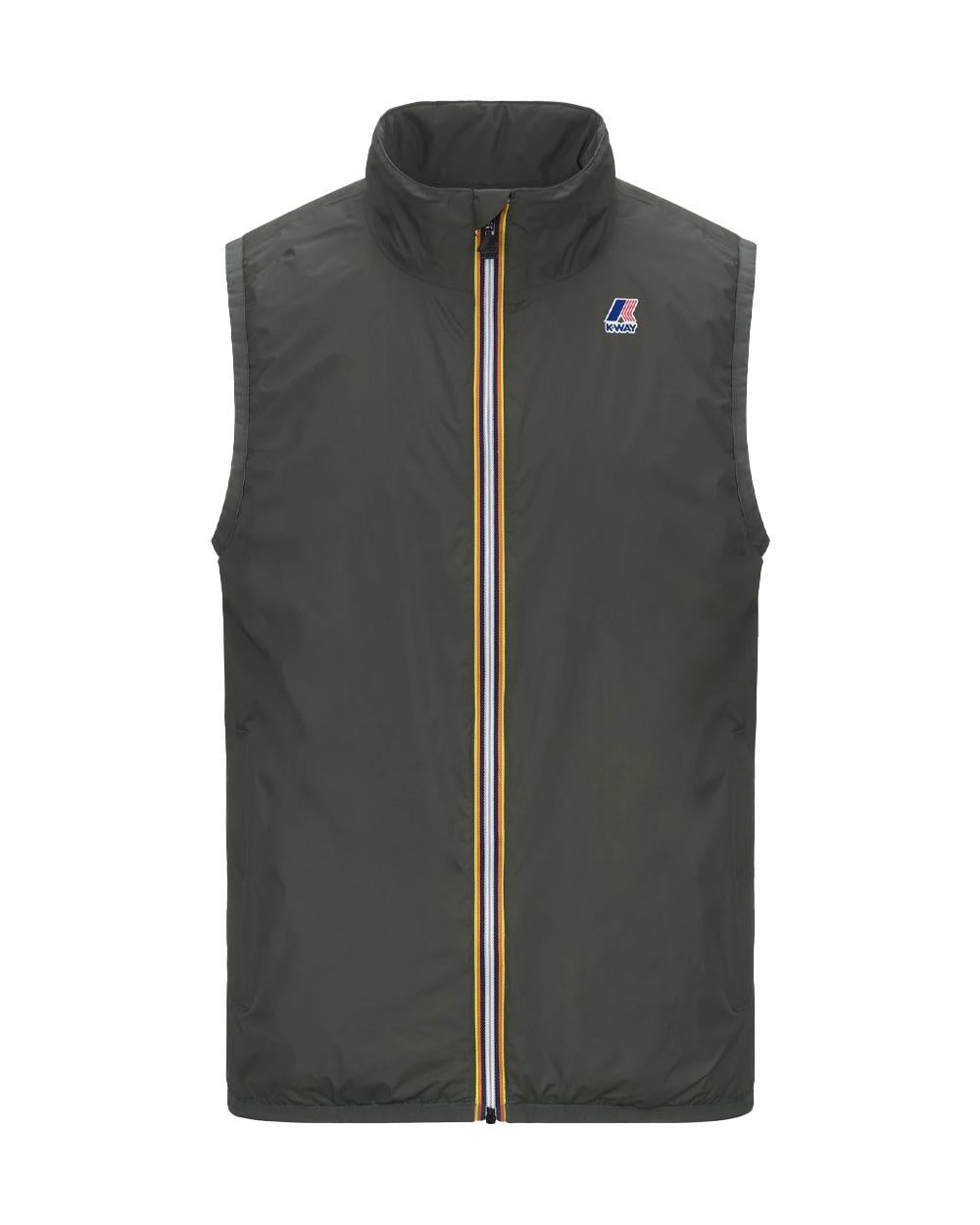 K-WAY Smanicato K-WAY uomo LE VRAI 4.0 ROULAND WARM K6131ZW Verde microripstop imbottitura primaloft cuciture termonastrate chiusura con zip fondo regolabile cordino elastico K6131ZW WMR 