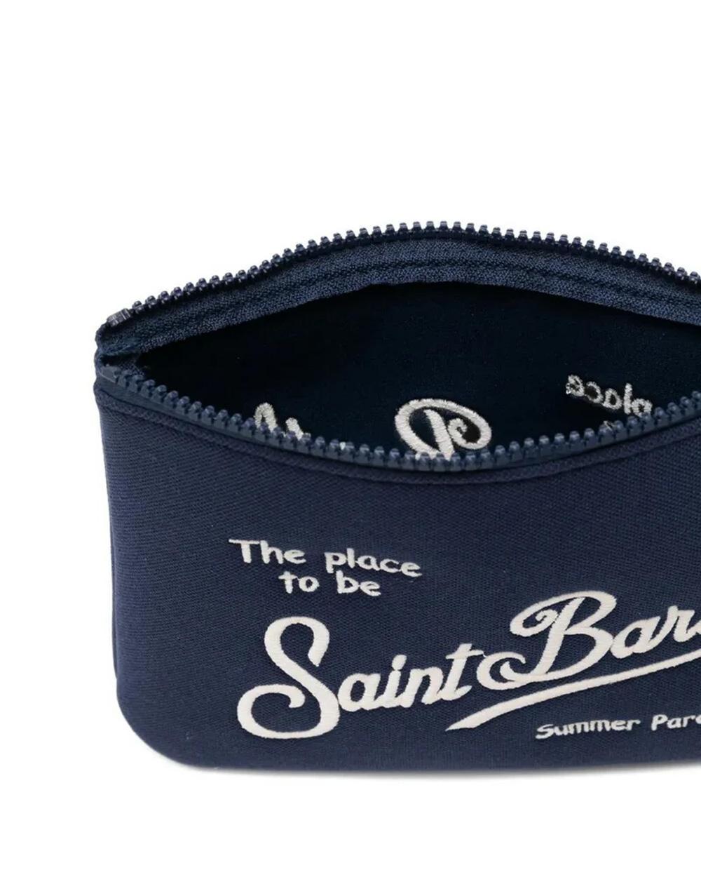 MC2 SAINT BARTH Pochette MC2 SAINT BARTH unisex Aline Piquet ALI000800244L Blu tinta unita logo cerniera linguetta ALI000800244L 61 