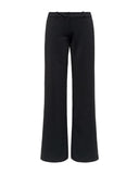 K-WAY women's trousers K8148GW JALLE SL SPACER Black stretch anti-crease wide leg zip