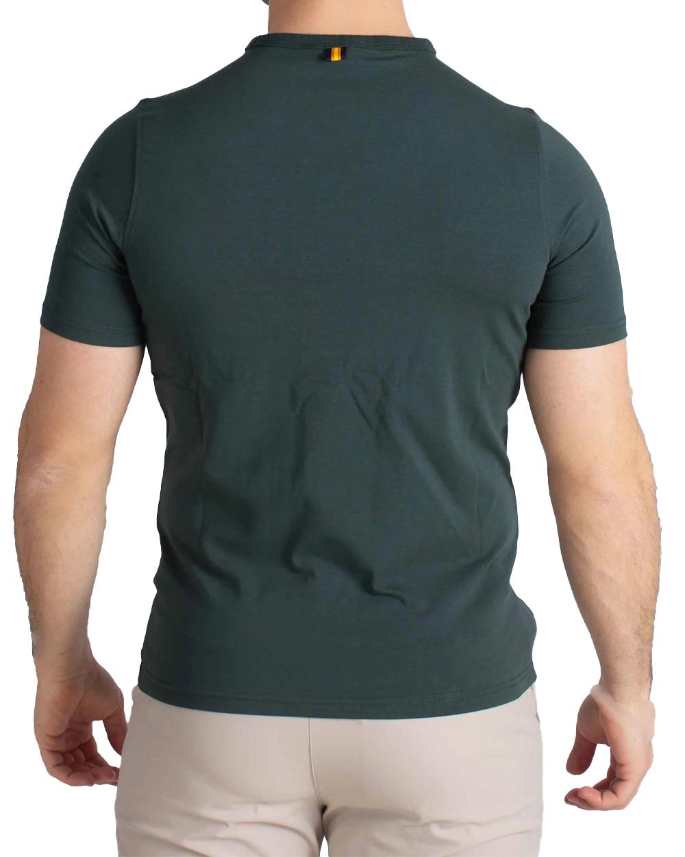 K-WAY T-shirt K-WAY uomo K71349W ADAME LIGHT STRETCH JERSEY Verde fitting slim logo cotone<BR/> K71349W 228 