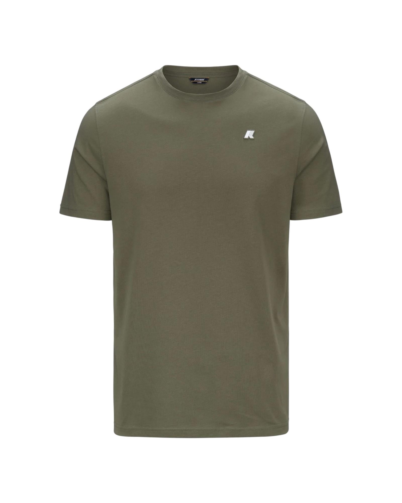 K-WAY T-shirt K-WAY uomo K7125UW V15 Odom Jersey Green Lichen K7125UW B15 