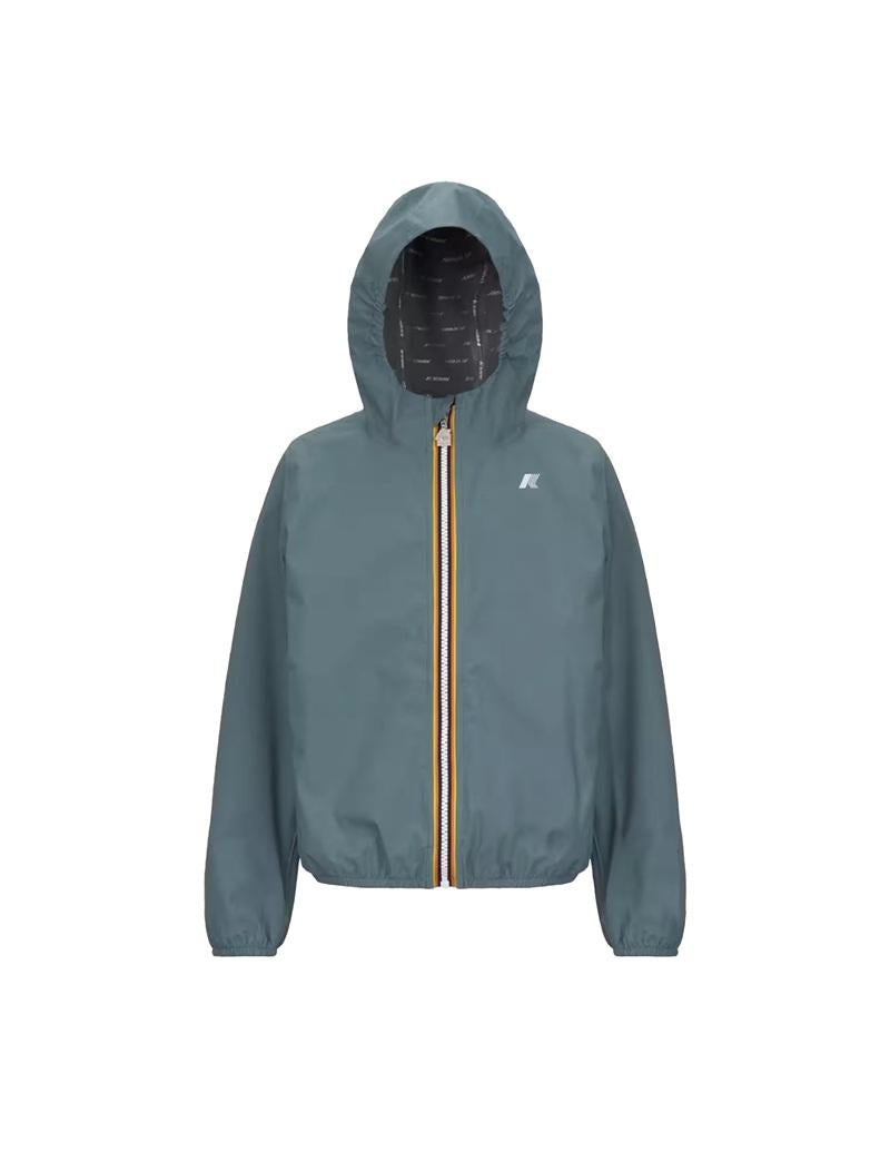 K-WAY Giubbino K-way bambino K21371WR H04 JACK STRETCH DOT verde menta cappuccio K21371WR H04 