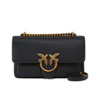 Borsa Pinko Love One soft mini nera oro tracolla piccola love birds