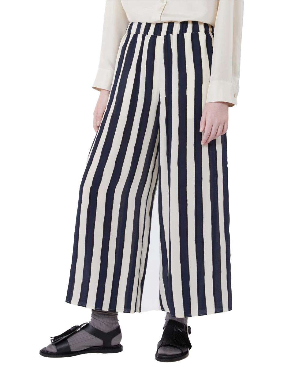 WEEKEND Pantalone WEEKEND donna NIRVANA 2615131132600 Blu regular gamba larga dritta tasche pinces 2615131132600 012 