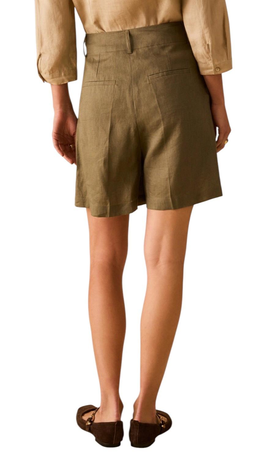 PENNYBLACK Bermuda Pennyblack donna 2611141023200 004 Addobbo in puro lino Kaki<BR/> 2611141023200 004 