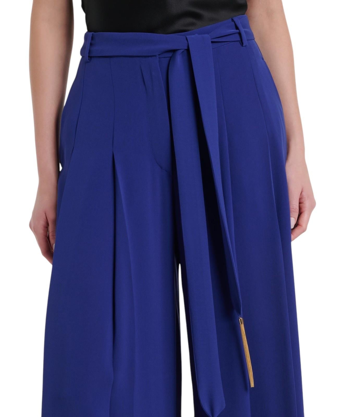 STUDIO Pantalone Studio donna 2616131014600 067 Valico palazzo in cady Bluette<BR/> 2616131014600 067 