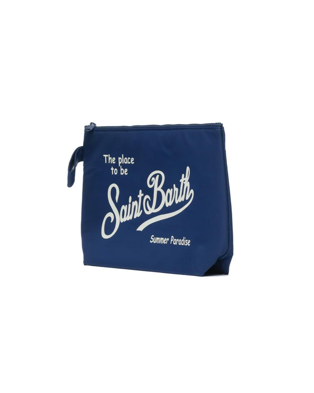 MC2 SAINT BARTH Pochette MC2 SAINT BARTH unisex Aline ALI005400097L Blu nylon logo lettering zip laccetto ALI005400097L 61 