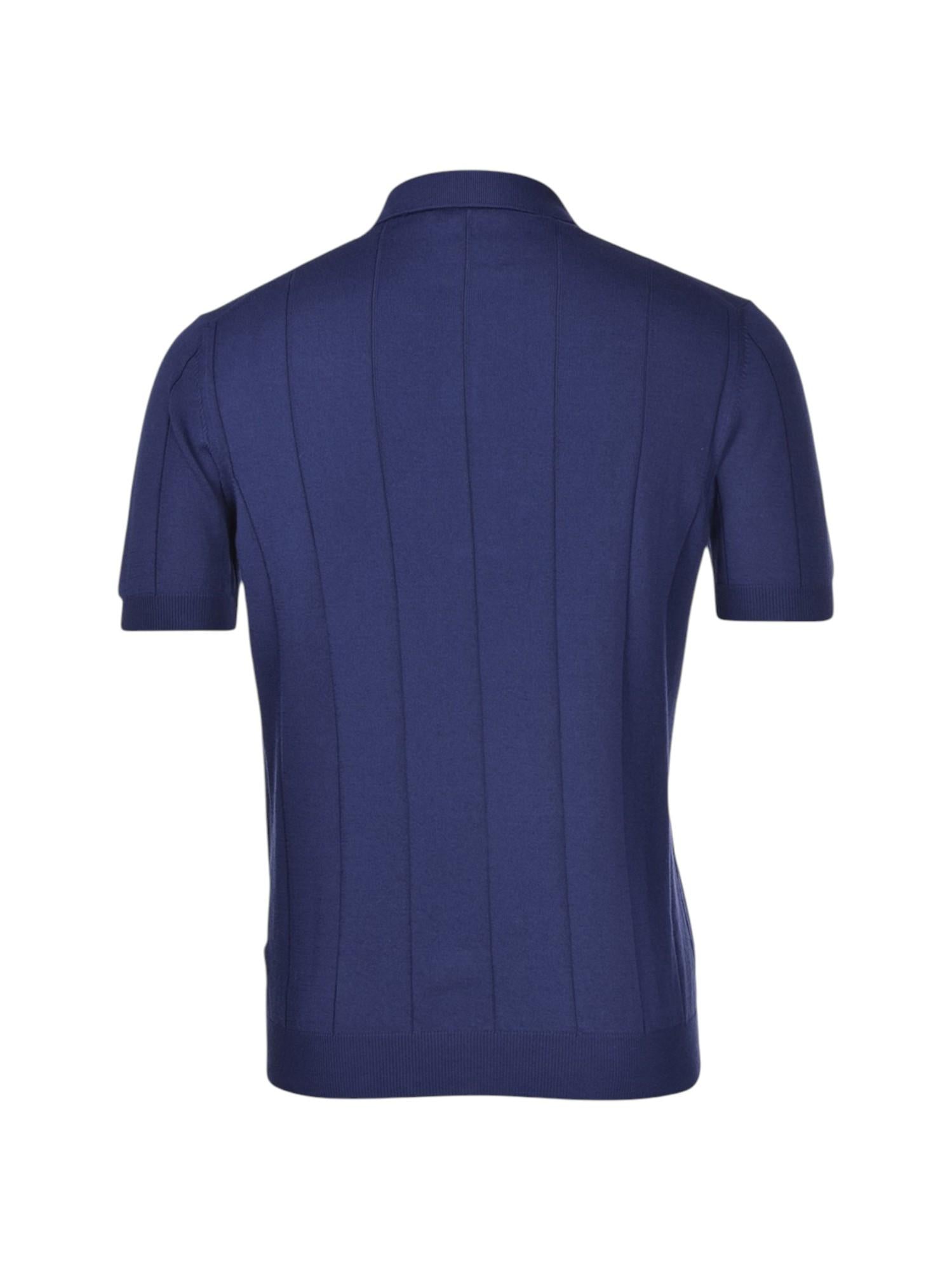 GRAN SASSO Polo GRAN SASSO uomo 5719120660 578 Skipper in maglia di cotone a coste linea Tennis Bluette 5719120660 578 