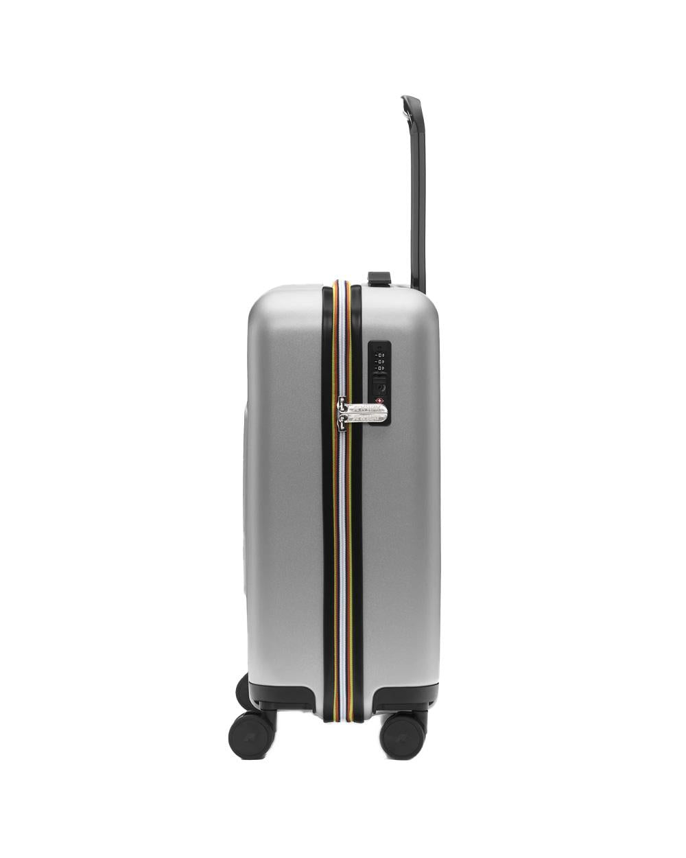 K-WAY Trolley K-WAY uomo EUDOXIE K81372W Grigio logo all over tasca quattro ruote K81372W 08Y 