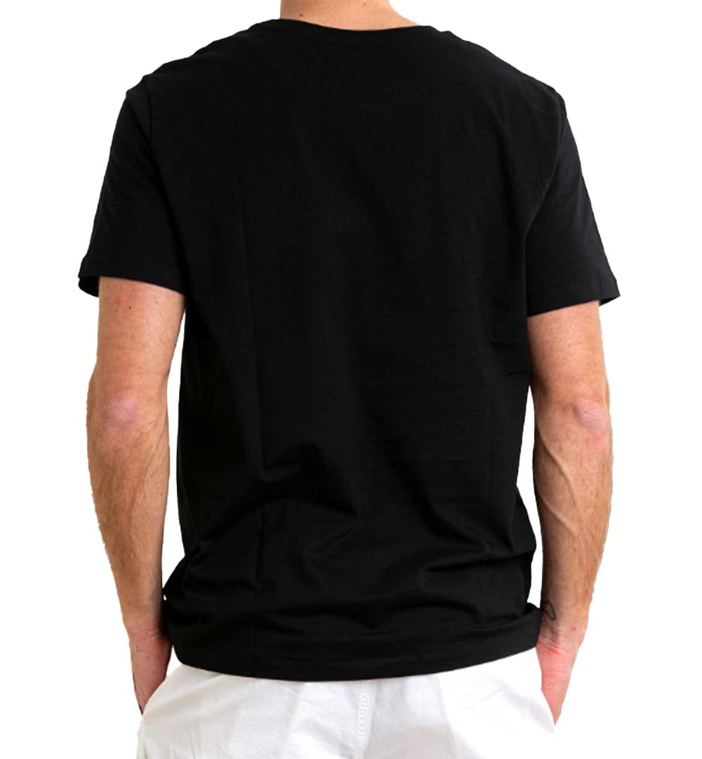 DONDUP T-shirt Dondup uomo US198JF0309UIT9 Nera girocollo regular maniche corte logo stampato sul petto cotone US198JF0309UIT9 999 