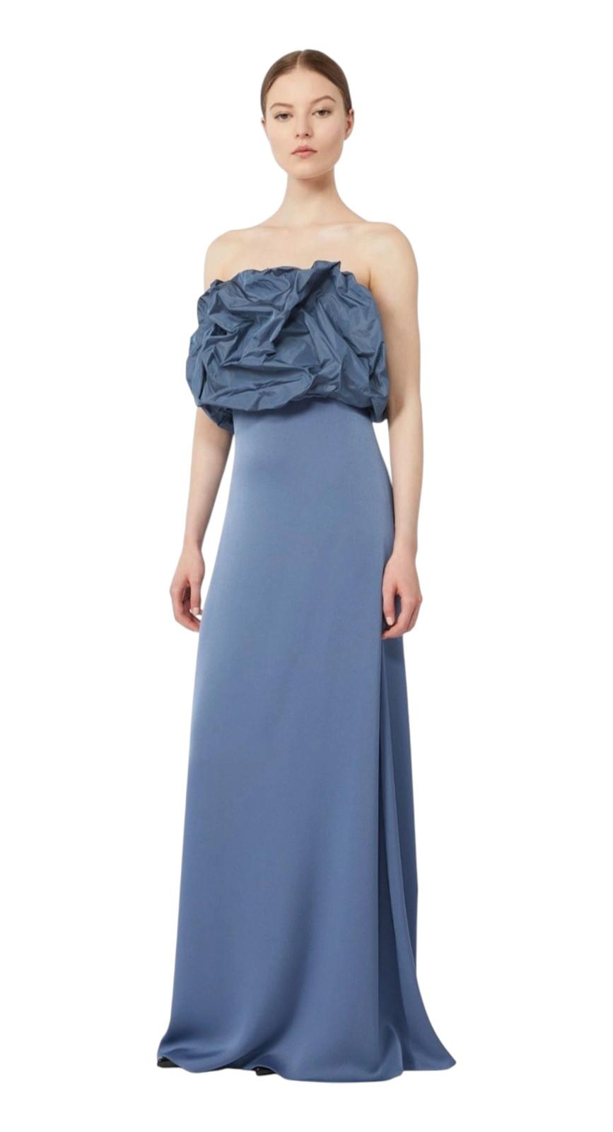STUDIO Abito Studio donna 2616221054600 008 Operoso bustier in satin e taffetà Avio<BR/> 2616221054600 008 
