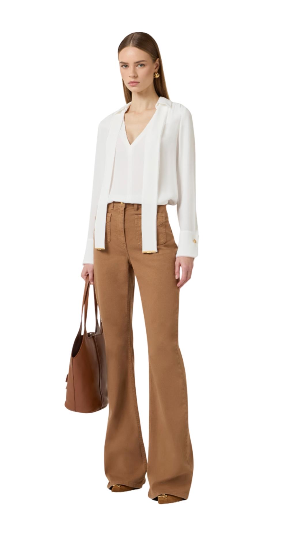 ELISABETTA FRANCHI Camicia Elisabetta Franchi donna CA14661E2360 Avorio<BR/> CA14661E2 360 