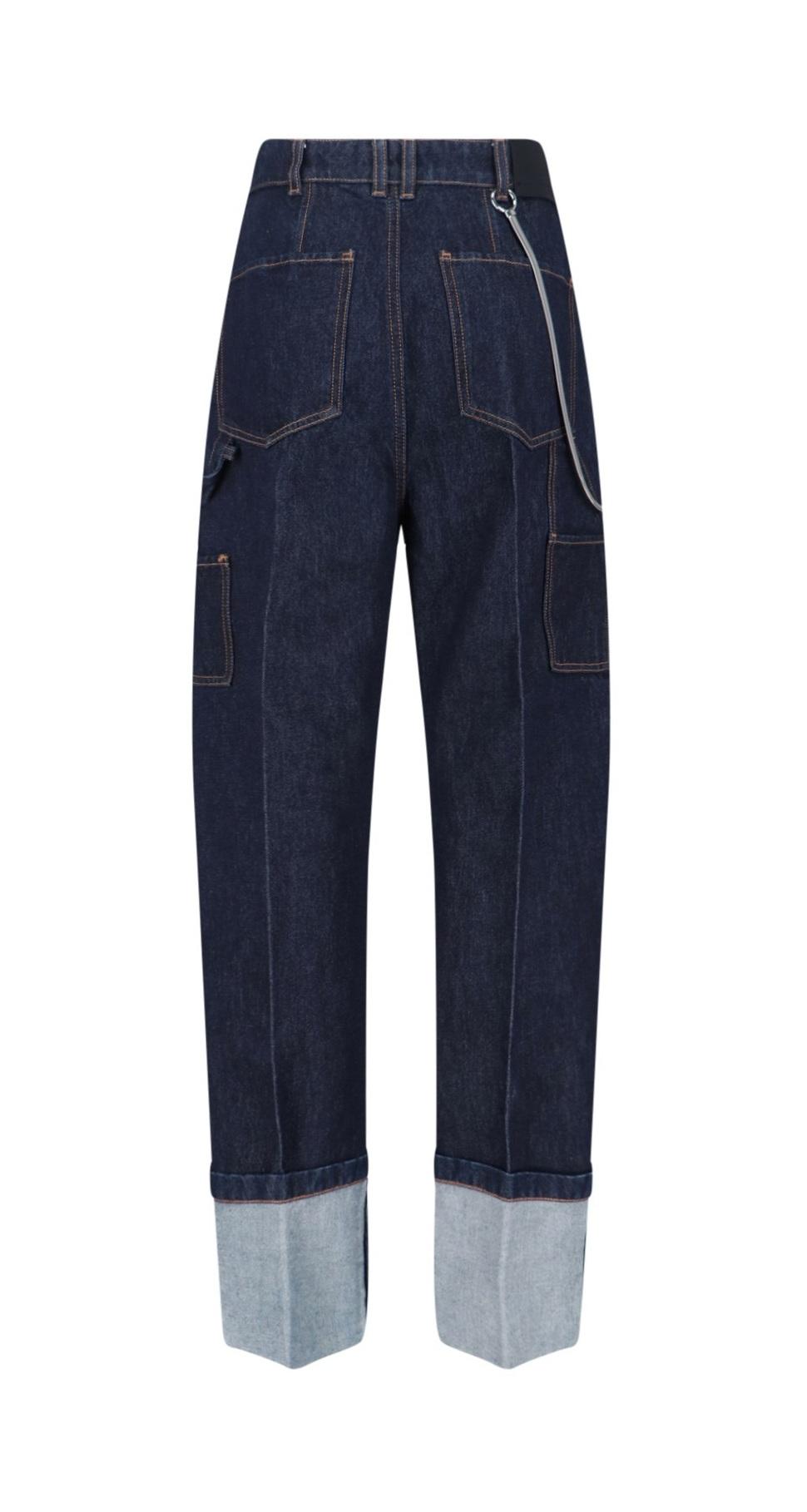 SPORTMAX Jeans Sportmax 2612181045600 001 Onorata con risvolto alto denim Blu scuro<BR/> 2612181045600 001 