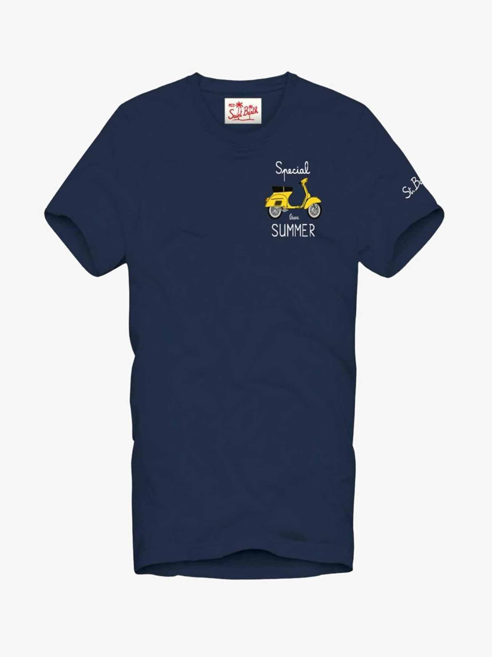 MC2 SAINT BARTH T-shirt MC2 SAINT BARTH uomo TSH00103122F Nera vestibilità regolare cotone girocollo maniche corte TSH00103122F 71 