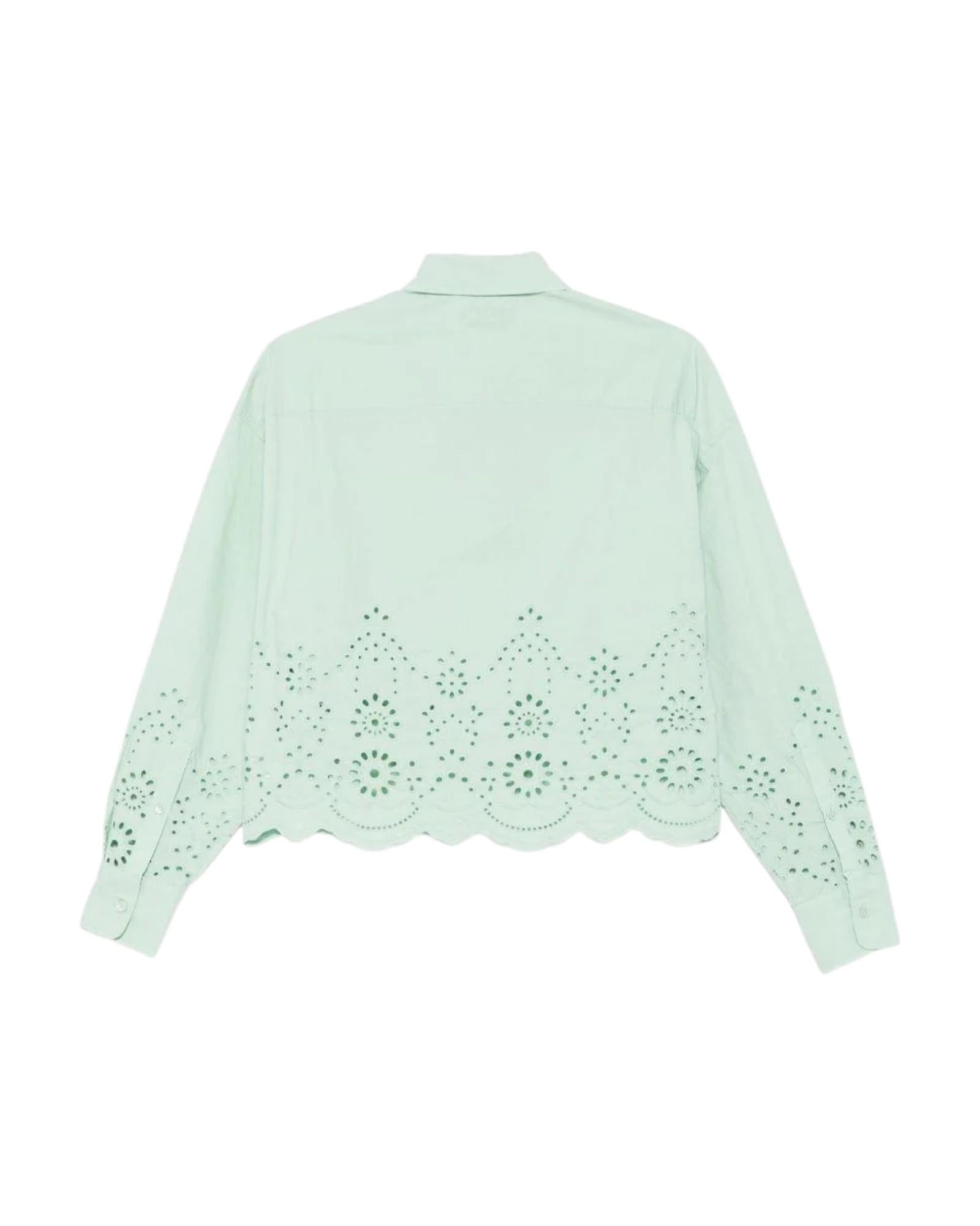 MC2 SAINT BARTH Camicia MC2 SAINT BARTH donna ONE0001 00474L 53 Oriane Morris Flower Embry Sangallo Verde menta <BR/> ONE000100474L 53 