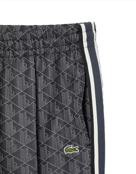 LACOSTE Pantalone LACOSTE uomo XH1440 Nero jacquard tasche a filetto coulisse con cordoncino in vita coccodrillo XH1440 4PC 