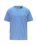 K-WAY children's T-shirt K7133YWR P. LEONIDE Light Blue cotton jersey crew neck logo regular fit