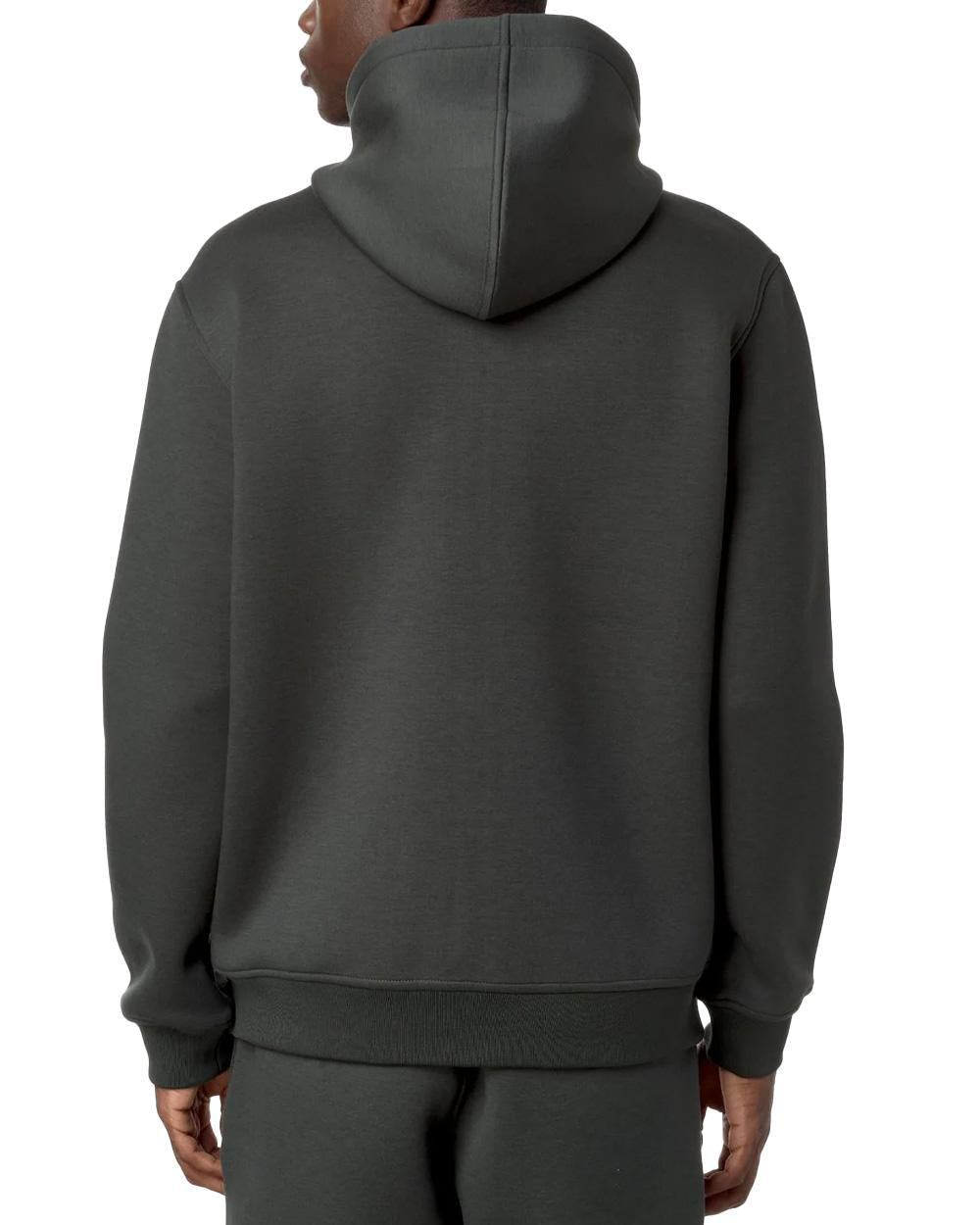 K-WAY Felpa K-WAY uomo RAINER SPACER K2141DW Verde materiali tecnici scuba interlock spessorato  struttura spacer logo in silicone K2141DW WMR 