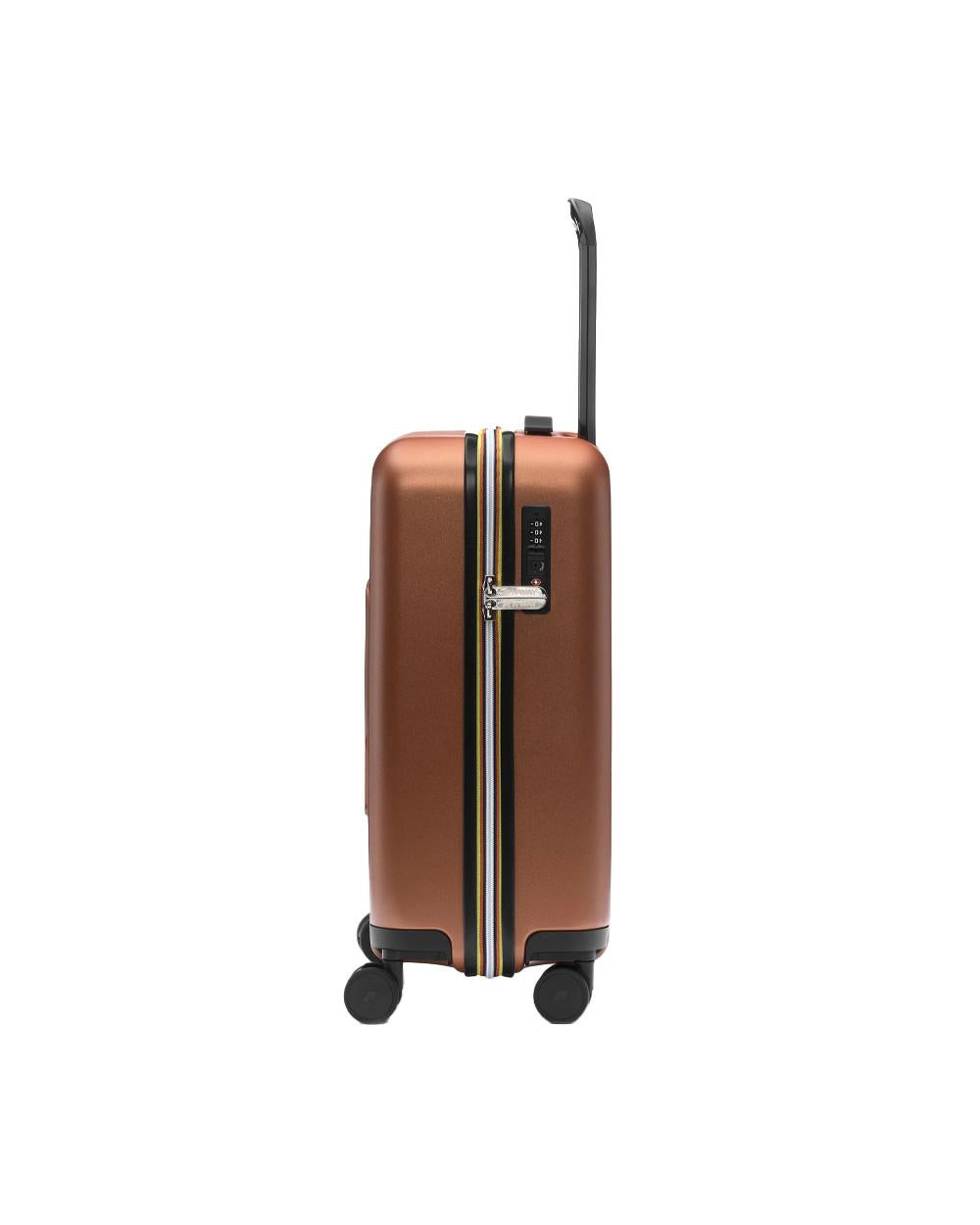 K-WAY Trolley K-WAY uomo K81372W Arancio fodera policarbonato quattro ruote K81372W WGG 