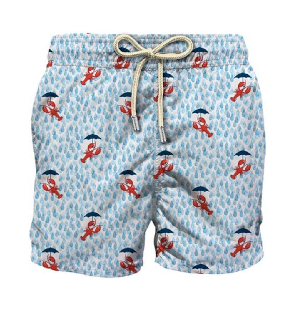MC2 SAINT BARTH Costume uomo Comfort Light MC2 Saint Barth 05404H Azzurro ombrelli granchi elastico in vita retina COMFORTLIGHT05404H 31 