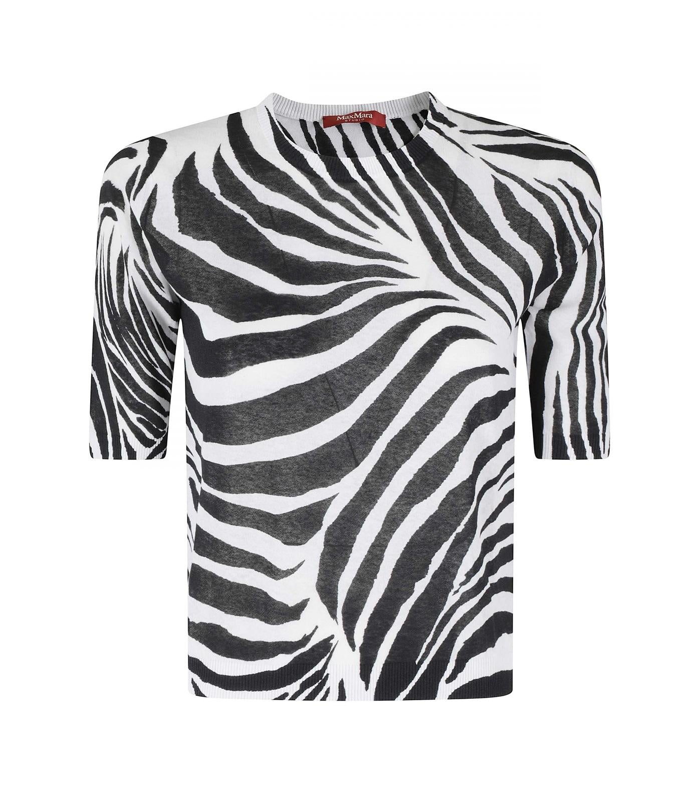 STUDIO Maglia Studio donna 2616361052600 005 Ago in misto cotone zebra Nero Bianco<BR/> 2616361052600 005 