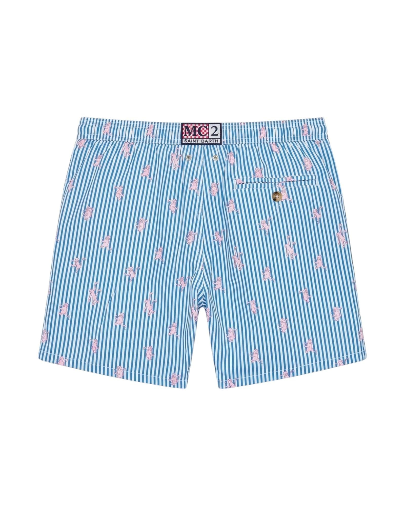 MC2 SAINT BARTH Costume MC2 SAINT BARTH uomo LIG00160 0225L 17 Lighting Micro Stretch Monkey Stripe a righe Azzurro LIG001600225L 17 