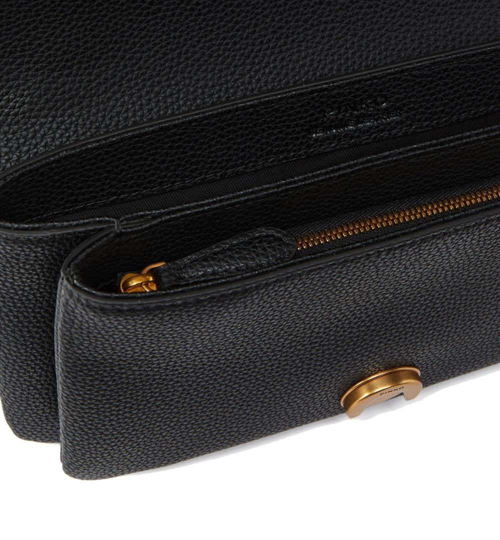 PINKO Borsa Pinko Love One soft mini nera oro tracolla piccola love birds<BR/> 104528 A29Q Z99Q 