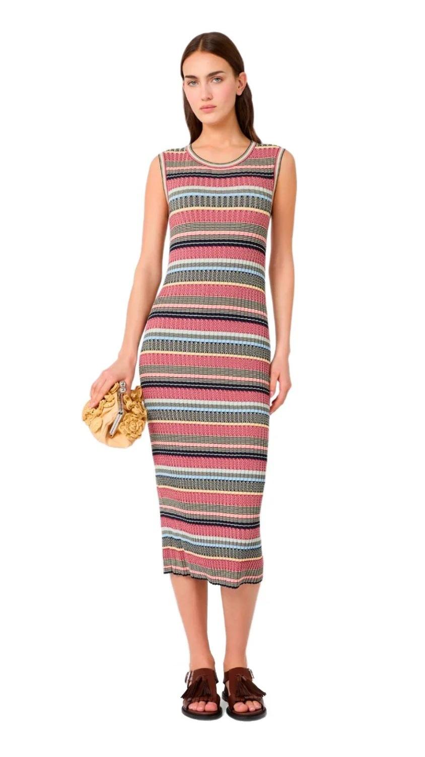 WEEKEND Abito Weekend donna 2615321012600 001 Snob longuette a costine Multicolor<BR/> 2615321012600 001 