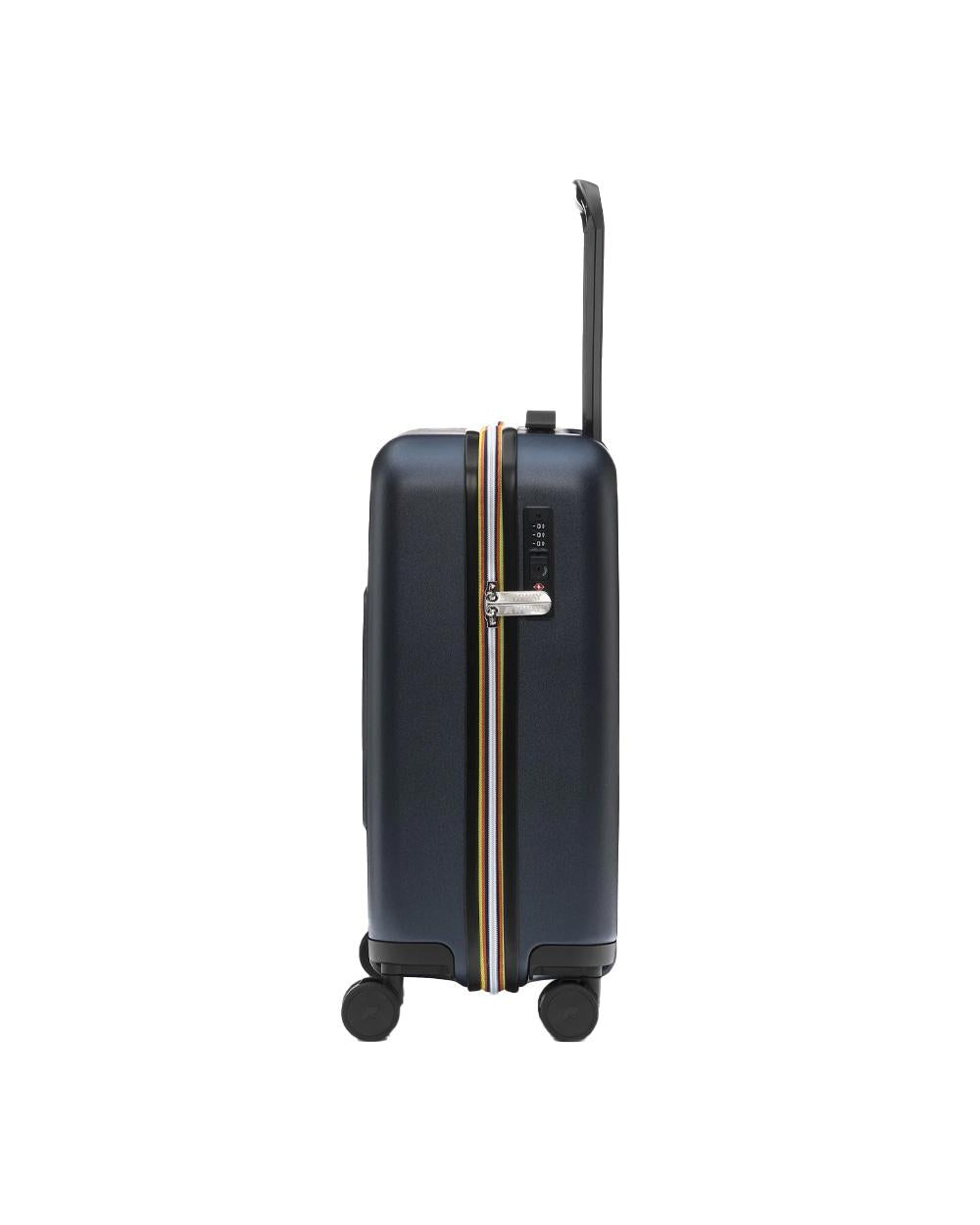 K-WAY Trolley K-WAY uomo EUDOXIE K81372W Blu logo all over tasca quattro ruote K81372W K89 