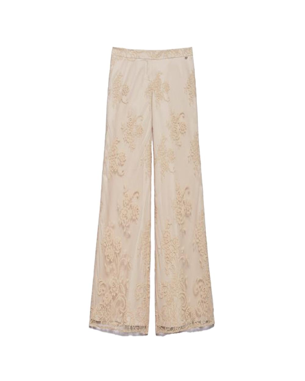 ANIYE  BY Pantalone ANIYE BY SILVA donna 185272 Cipria palazzo ricami floreali tasche regular<BR/> 185272 02486 