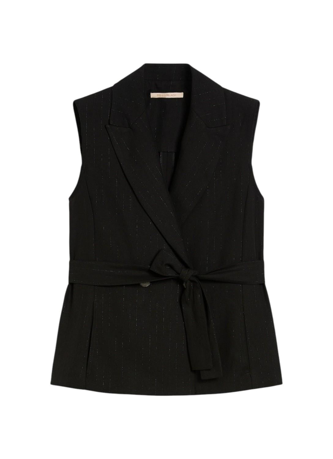 PENNYBLACK Gilet Pennyblack donna 2611151032200 002 Girello a disegno gessato lamé Nero<BR/> 2611151032200 002 