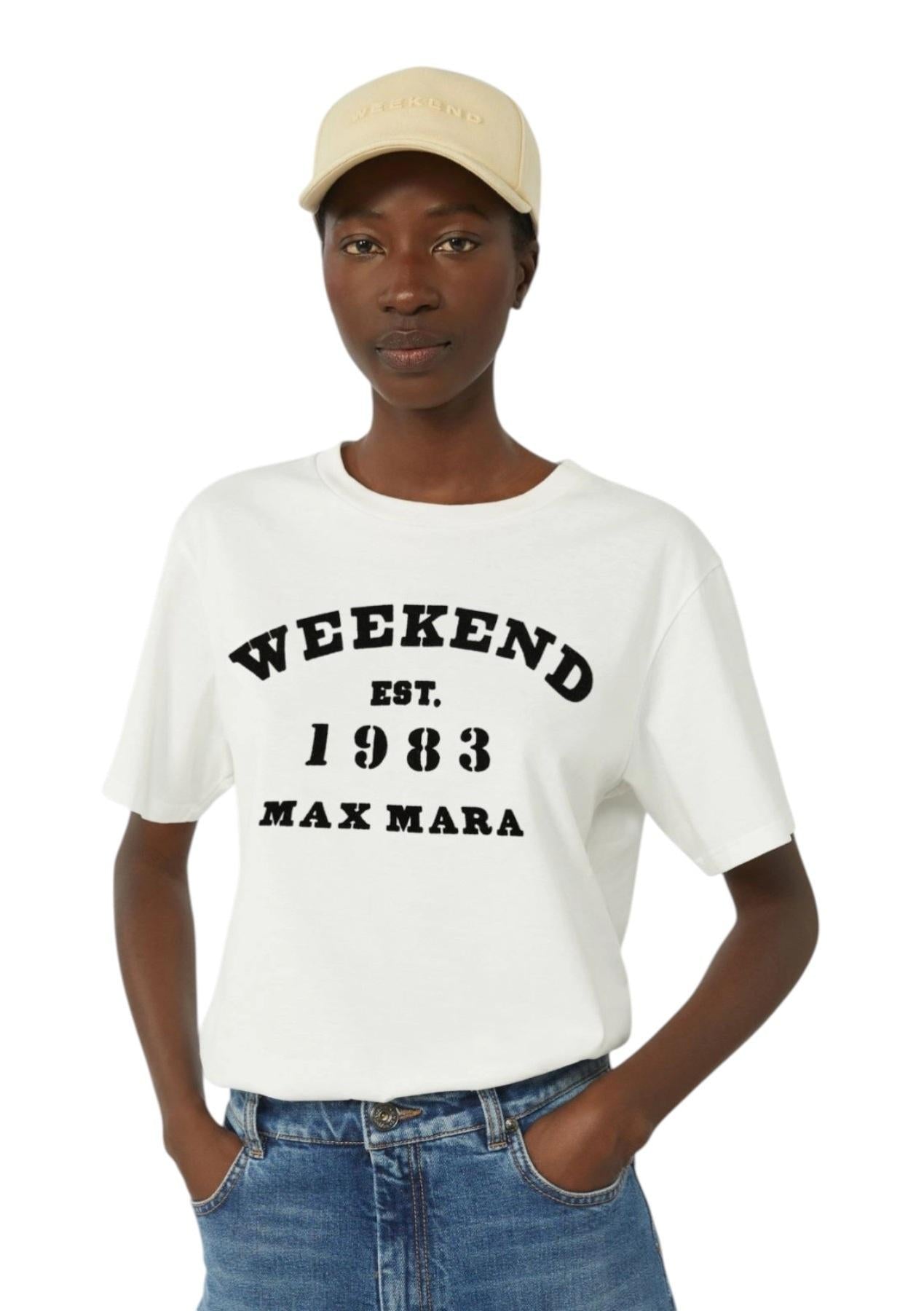 WEEKEND T-shirt Weekend donna 2615971051600 006 Tenue con motivo grafico Bianco<BR/> 2615971051600 006 