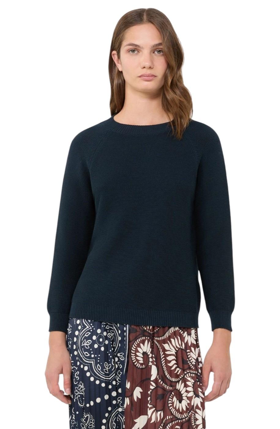 WEEKEND Maglia Weekend 2615361181600 005 Aere a punto Links cotone Blu navy 2615361181600 005 