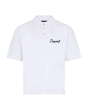 Men's DSQUARED2 Polo Tennis Fit S74GL0100D20106 White cotton loose buttons embroidered logo