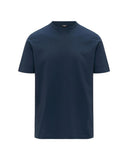 T-shirt K-WAY uomo K81489W ODOM JERSEY MICRO LETTERING SLIM Blu cotone girocollo slim